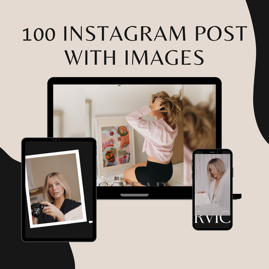 100 Editable Instagram Templates - Aesthetic, Modern, Minimal, Neutral- Post - Business - Instagram Templates Canva.
